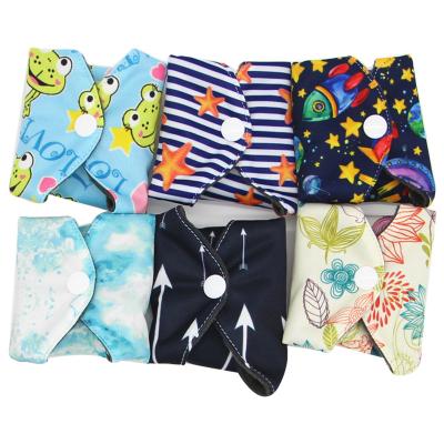 China Cheap Wholesale Sanitary Napkin 18.5*21cm Breathable Reusable Cloth Menstrual Pads Bamboo Charcoal Material Washed Sanitary Napkin for sale