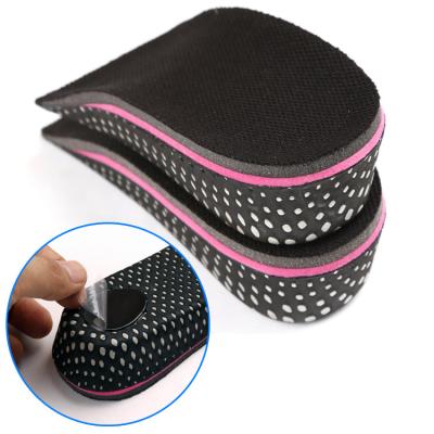 China Reusable Anti Slip Shock Men And Women Size Increase Proof Invisible Shoe Insoles Reusable Half 5cm Eva for sale