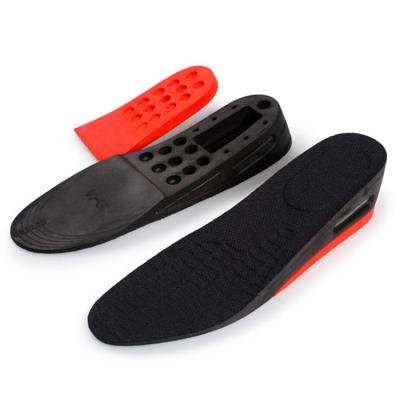 China 5.5cm reusable cuttable adjustable men ventilate shock proof shoe black size increasing insoles wholesale for sale