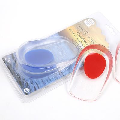 China Flexible Antibacterial Reusable Foot Health Care Product Silicon Gel Heel Pad Cup Insole for sale