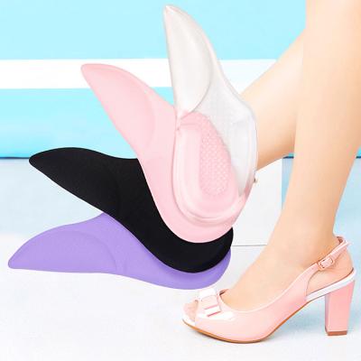 China Lady's sticky shoe heel foot health care arch support silicone gel heel cushion insert eco-friendly shoe for sale