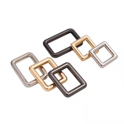 China Iron Rounded Iron High Quality Alloy Metal Bulk Rectangular Ring For Bag for sale