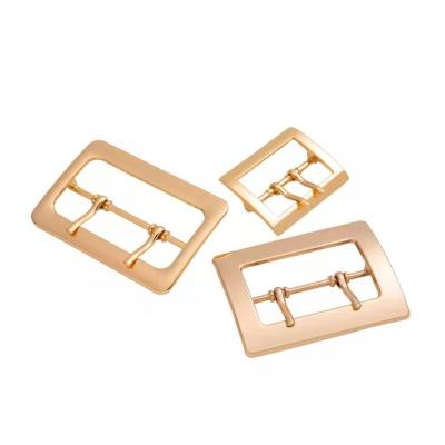 China Iron Fashion Square Horizontal Bars Two Metal Vertical Women's Simple Single Needle Belt Buckle for sale