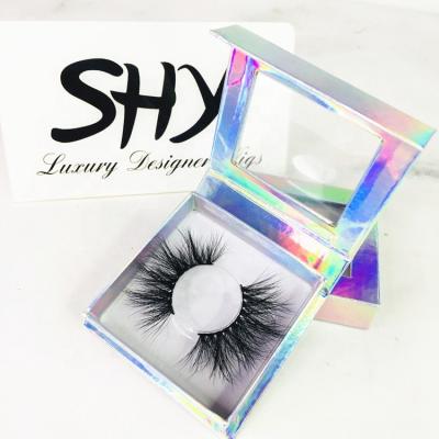 China 100% Real Mink Fur Best Wholesale 3d False Eyelashes Mink Eyelashes Package Box With Mirror for sale