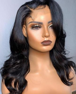 China Small Knots 100% Virgin Human Hair HD 5*5 Lace Closure Wavy Wigs For Black Women In Stock With Baby Hair Natural Hairline for sale