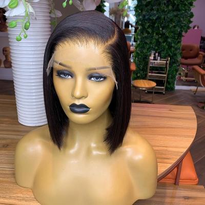 China 100Human Design 100Human Bob HD Lace Wig Small Knot Hair Wigs Brazilian Swiss Color New Bob Natural Hairline Hair Products for sale