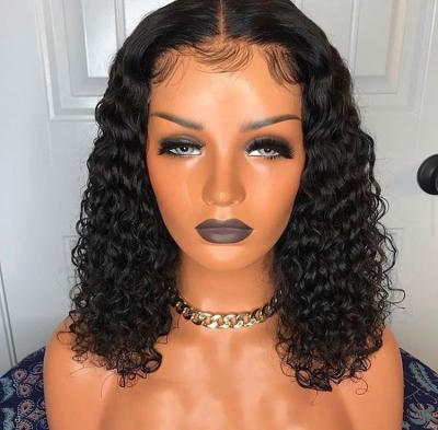 China Small Knots HD Knots Lace Front Wigs Premium Swiss Curly Virgin Human Hair Nature Color With Baby Hair Natural Hairline For Black Woman for sale