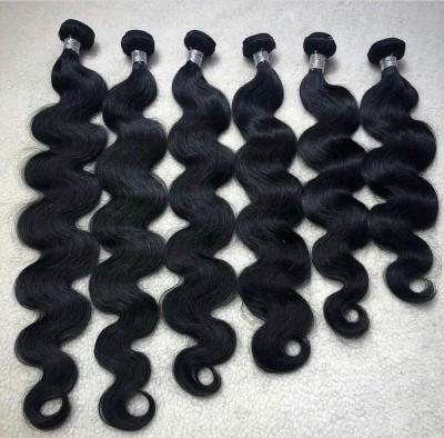 China 100% Body Wave Bundle Hair Vendors Hair Bundles For Black Women With Baby Hair Natural Black 10A Color Grade for sale