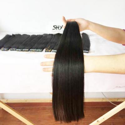 China Luxury Straight Tape In Hair Remy Hair Extensions Brazilian Hair Double Tape Natural Silky Straight Human Hair Colored for sale