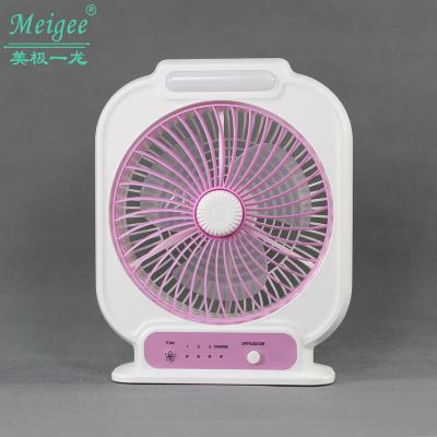 China 8 inch fan 8 inch LED rechargeable mini tabletop rechargeable fan 8 mini table box fan for sale