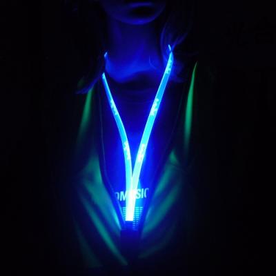 China Parties OEM high quality luminous custom logo printed LED lanyard for party for sale