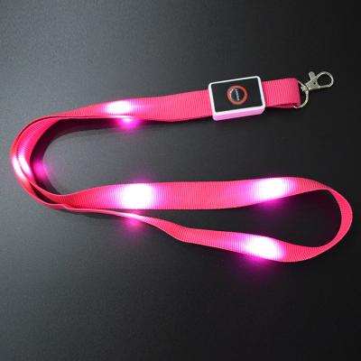 China Parts Wholesale Custom Logo Printing Lighted Up LED Turn Signal Lanyard for sale