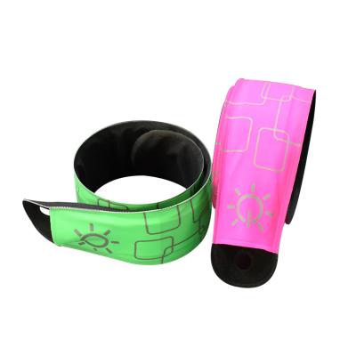 China Best Price Concert/Night Working USB Charging Night Running Sport Adjustable Nylon Armband LED Flashing Light Safety Reflective Wristband for sale