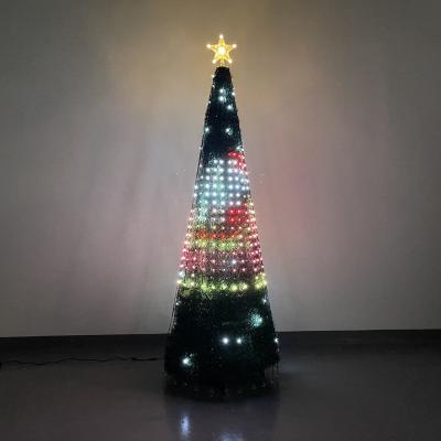 China 2022 Christmas Tree Decoration Bluetooth APP Control RGB LED Home Light Fairy String Christmas Tree Lights with Decoration Light for sale