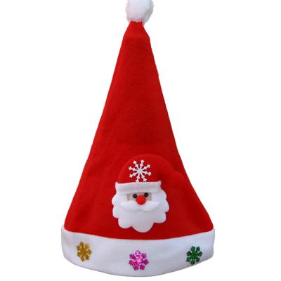 China 2021 Eco-Friendly Christmas Led Hats For Adult Kids Santa Happy Xmas Light Up Led Hats for sale