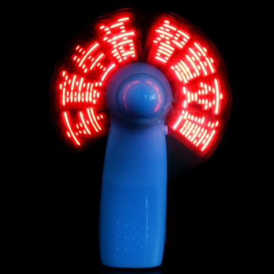 China Portable Handheld MINI Led Message Fan Advertising Promotion Gifts Fan With LED Logo Cooling Patriotic Light Up Mini LED Message Fan for sale