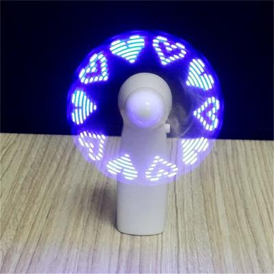 China Promotional Custom Portable Mini Led Mini Led Message Fan Logo LED Flash Fan For Advertising for sale