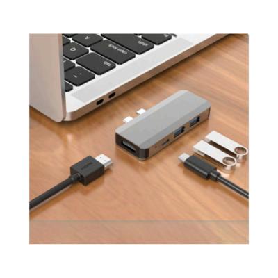 China Factory Price Multifunctional C Box Shaped C Adapter To Type C+usb3.0*2+hub adapter for Macbook for sale