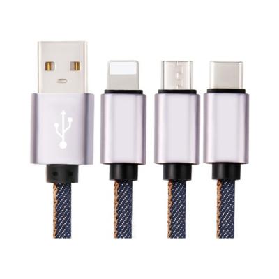 China Young/Old Factory Directly Sell Usb Smart 3 In 1 Cable Mobile Phone Data Retractable Charging Adapters for sale