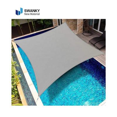 China High Quality 20X16FT HDPE 185G Rectangle Sun Shade Sail Canopy 98% Block Sun Sail Fabric UV Shade for sale