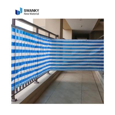 China Sun Shade Sail Canopy Anti UV Breathable HDPE 185g Plastic Mesh Barrier Net With Windshield Garden Fence Screen Balcony UV Privacy Screen Net for sale