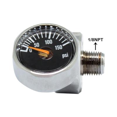 China 150psi 1/8NPT Mini Pressure Gauge Compressor Gauge Air Pressure Copper Meter For Paintball PCP Air Rifle for sale