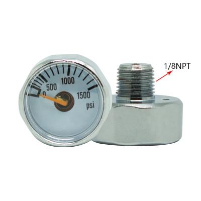 China 1500psi 1/8NPT Pressure Gauge Compressor Gauge Air Pressure Copper Meter For Paintball PCP Air Rifle for sale