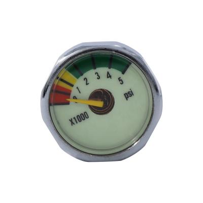 China Small Accurate Diameter 0-5000 PSI Air Pressure Gauge Night Light 1/8NPT Air Pressure Gauge for sale