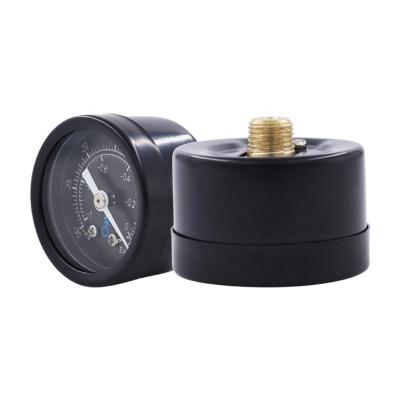 China 0~-30inHg 0~-1bar Dial Pressure Meter Copper Pressure Gauge Mini Air Vacuum Pressure Gauge 42mm for sale