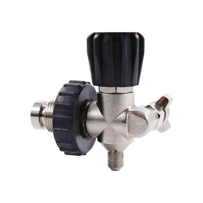 China Durablel Hot Sale Scba Diving Equipment Gas Station On/Off Valve With Release Valve G5/8-14 To 7/16-20 UNF for sale