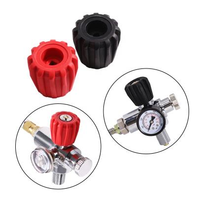 China Durable Red Black Scuba Tank Valve On-Off Safety Valves Handle Wheel Grip Replacement Parts for sale