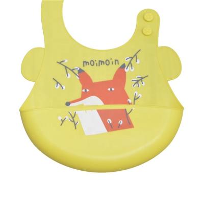 China Nature antibacterial series smudge apron cute best selling baby product food grade silicone baby bibs waterproof kingda KD-A14 for sale