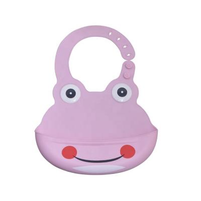 China 2021 antibacterial new small frog prince bib machine bib silicon baby kingda KD-A10 for sale