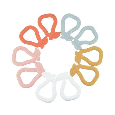 China Wholesale Baby Teether Toy Set Silicone Toy Multiple Colors Custom Logo Soft Baby Toy Fruit Shape BPA Free for sale