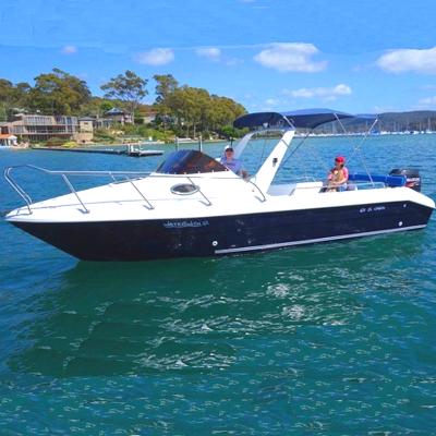 China Fishing Boat QD 25 Cabin Center Console Fiberglass Fishing Boat for sale