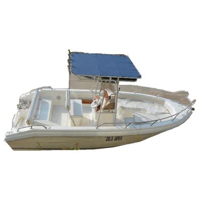 China Sport Boat CE 20.5Ft FRP Open Boat Hulls Fiberglass Fishing Boat Luxury Low Price for sale