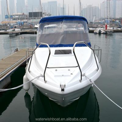 China Hot sale WATERWISH BOAT QD25 CABIN fiberglass fishing boat for sale for sale