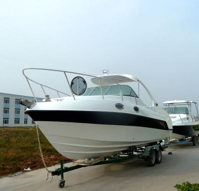 China WATERWISH Promotion Boat QD27 CABIN Fiberglass Cabin Cruiser Boat FISHING for sale