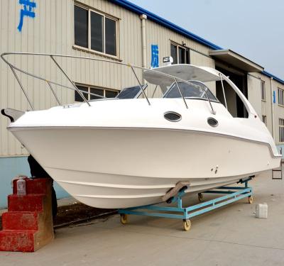 China FISHING OF WATERWISH Boat QD27 CABIN Fiberglass Gear Factory Outdoor Boat for sale