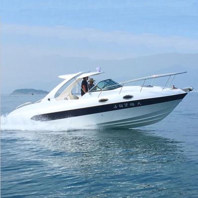 China Fishing boat QD 27 CABIN fiberglass speed yacht for sale with price for sale