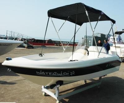 China Fishing QD 12 waterwish small fiberglass open boat for fishing for sale