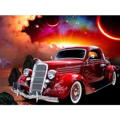 China Wholesale Home Decorations.Gifts Full Square Round Red Diamond Car Painting Car Paintings For Wall Artwork 5D Diamond Paintings diy for sale