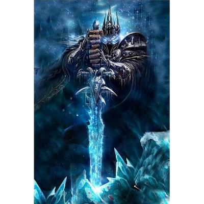 China Modern Picture of Lich's King Arthas Mosaic Kit Full Square Diamond Embroidery of Home Decor 5D DIY Diamond Painting Rhinestones for sale