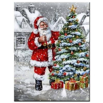 China Modern Wholesale Full Square Drill Christmas Tree Round Diamond Painting Christmas For Home Decor 5D Diy Diamond Paintings for sale