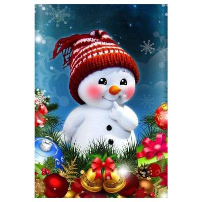 China Modern Wholesale Full Square Round Drill Christmas Santa Snowman Holiday Souvenirs 5D Diamond Painting Cross Stitch for sale