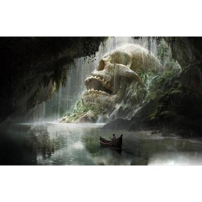 China Modern Manual Home Decor Skull Cave 5D Full Rhinestones Waterfall Inlay Cross Stitch Diamond Embroidery Diamond Painting for sale