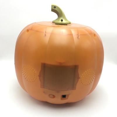 China Portable Spray Halloween Pumpkin Decorations Short Halloween Light For Kids Party Outdoor With Animated Faces Speaker for sale