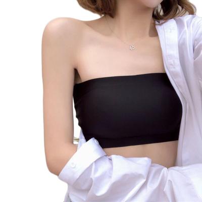 China QUICK DRY Nine Piece Seamless Tube Tops Breathable Wrapped Invisible Bra Chest Bra for sale