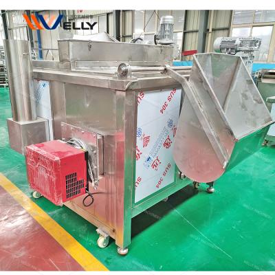 China Hotels Automatic Lifting System Frying Machine For Pork Skin Gas Potato Chips Frying Machine for sale