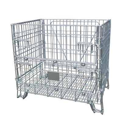 China Folding Container Welded Euro Metal Wire Mesh Container Used For Storage for sale